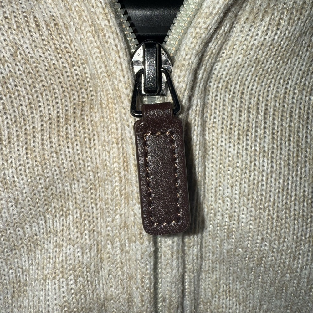 Izod; Beige Quarter-Zip Sweater- Men’s size- XL - Picture 5 of 10